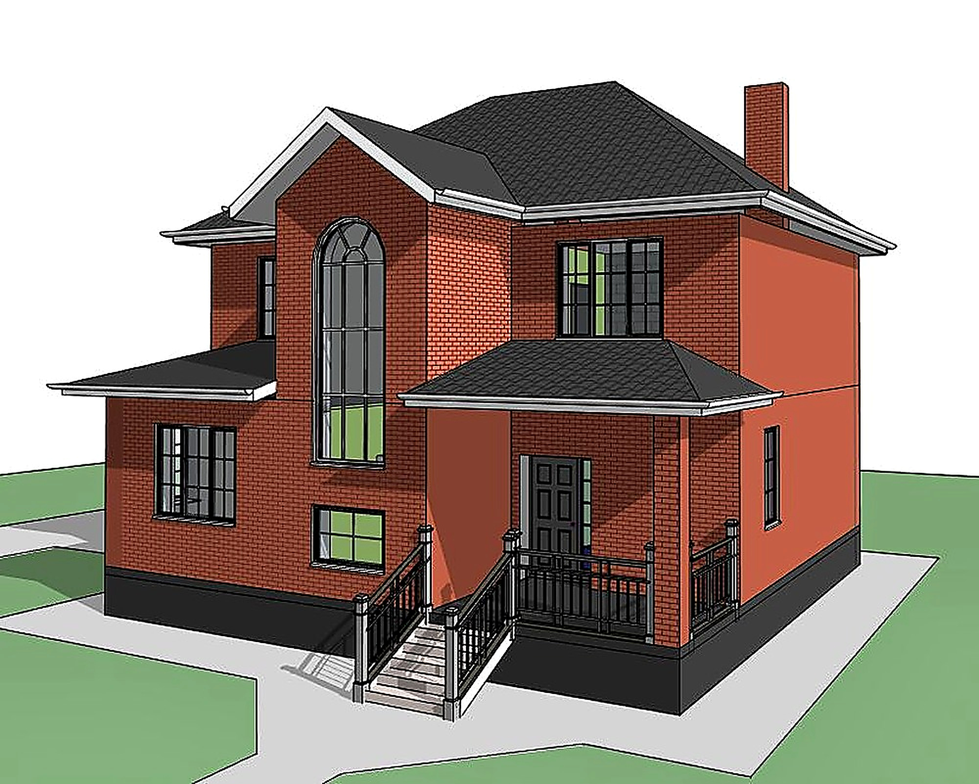 Проект дома из кирпича «Lode»