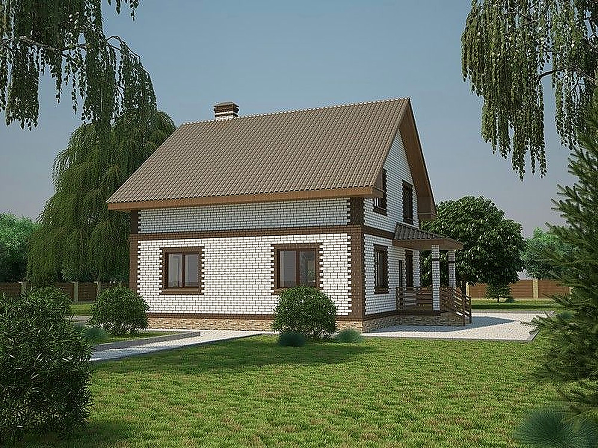 Проект дома из кирпича «Карелия»