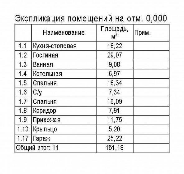 Проект дома из кирпича «Mons»