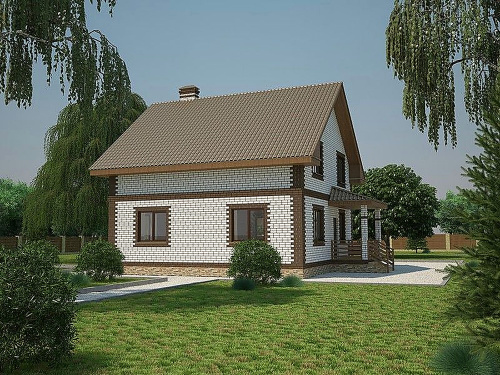 Проект дома из кирпича «Карелия»
