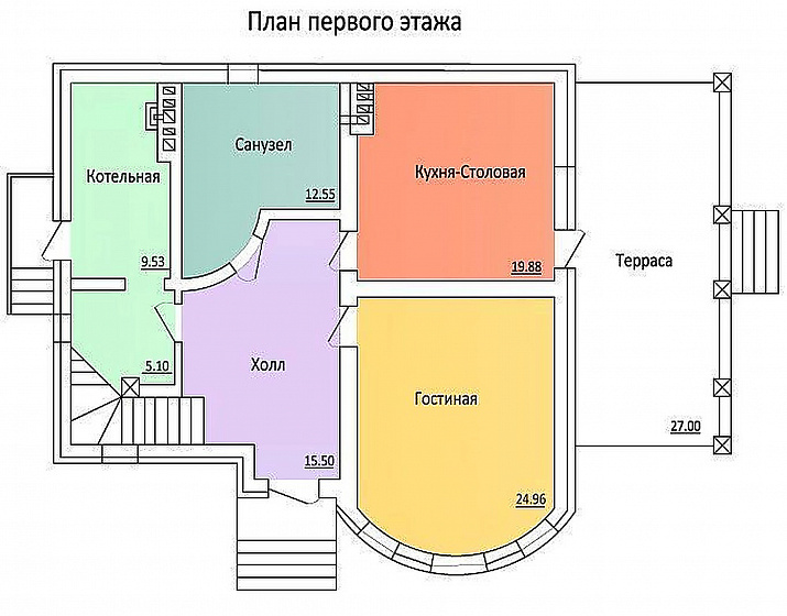 Проект дома из кирпича «Тироль Плюс»